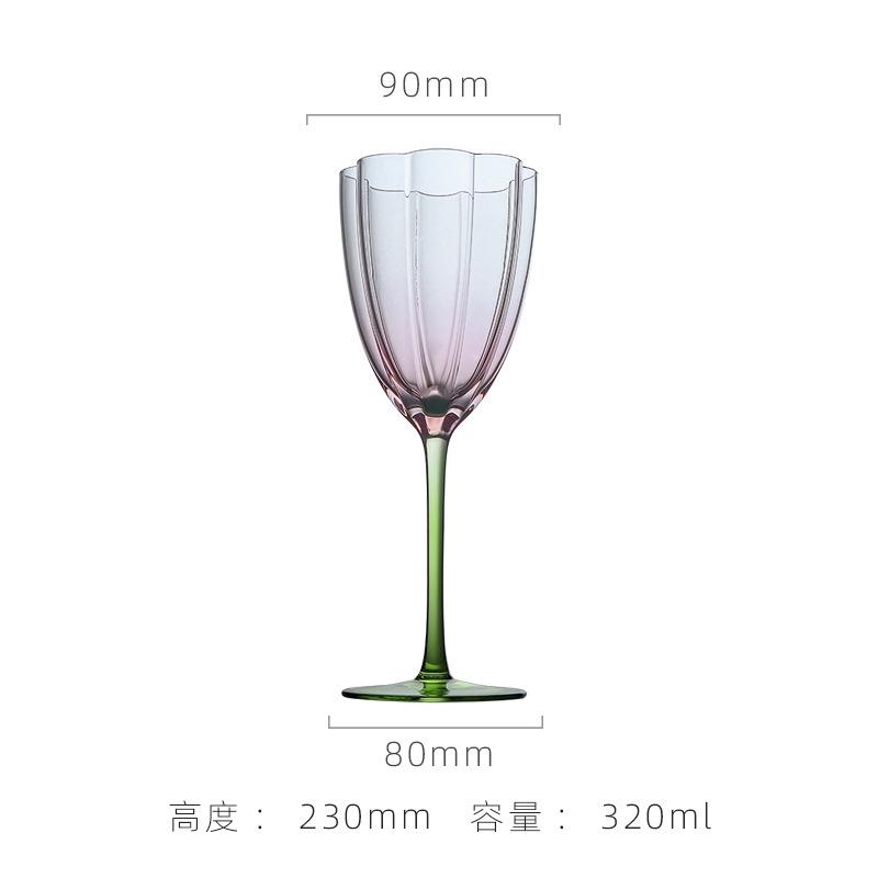 Creative Cocktail Glass with Reverse Mouth High-value Tulip Glassware High-heeled Wine Glass Juice Glasses