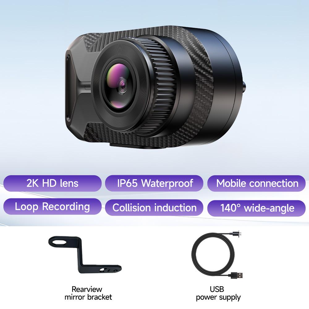 JIUYIN 2K HD WiFi Motorcycle Camera Waterproof IP65 Loop Recording 140 Degree Widely Angle Camera HD Video Recorder DVR Dash Cam