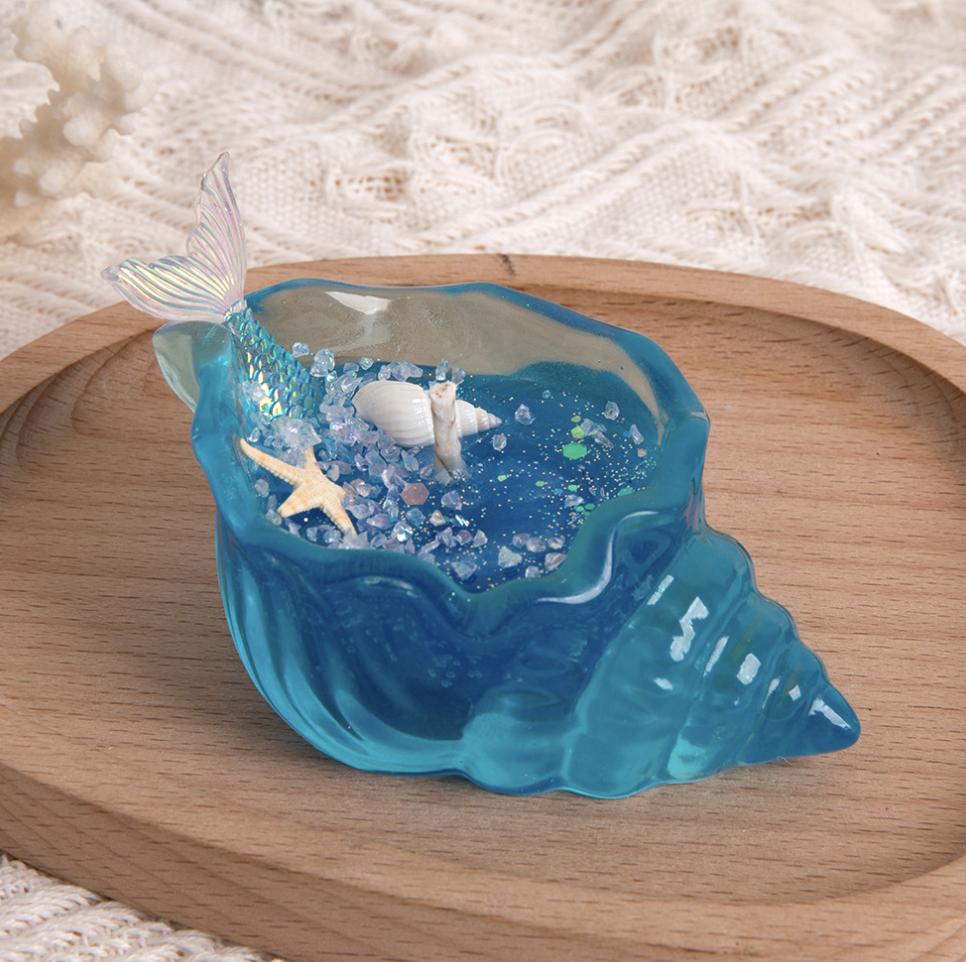

Новая прозрачная свеча с ароматом ракушки в стиле океана, хвост русалки, воск с ароматом морской звезды