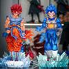 Statue Dragon Ball Goku Led Base Super Saiyan Majin Vegeta Figure Blue Action Figures Collection Model Toys Gift JT Z Round Sensory Compression Bouncy