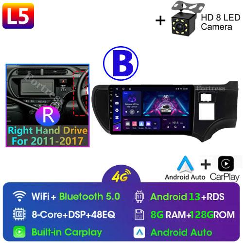 Car Radio For Toyota Aqua Prius C 2011-2017 Multimedia Automotive Autoradio Carplay Android Auto Wireless Video Car GPS WIFI