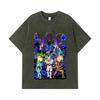 275 GSM Washed T-shirts 100% Cotton Dragon Ball V38 Dragons Print Unisex Heavy Cotton T Shirt