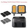1/2Pcs Air Fryer Waffle Baking Mold Reusable Silicone Waffle Mould Silicone Air Fryer Liner Mold For Dual Basket