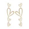 Orecchini Pendenti Geometrici a Forma di Cuore di Lusso Con Zirconia Per Donna Gioielli da Sposa