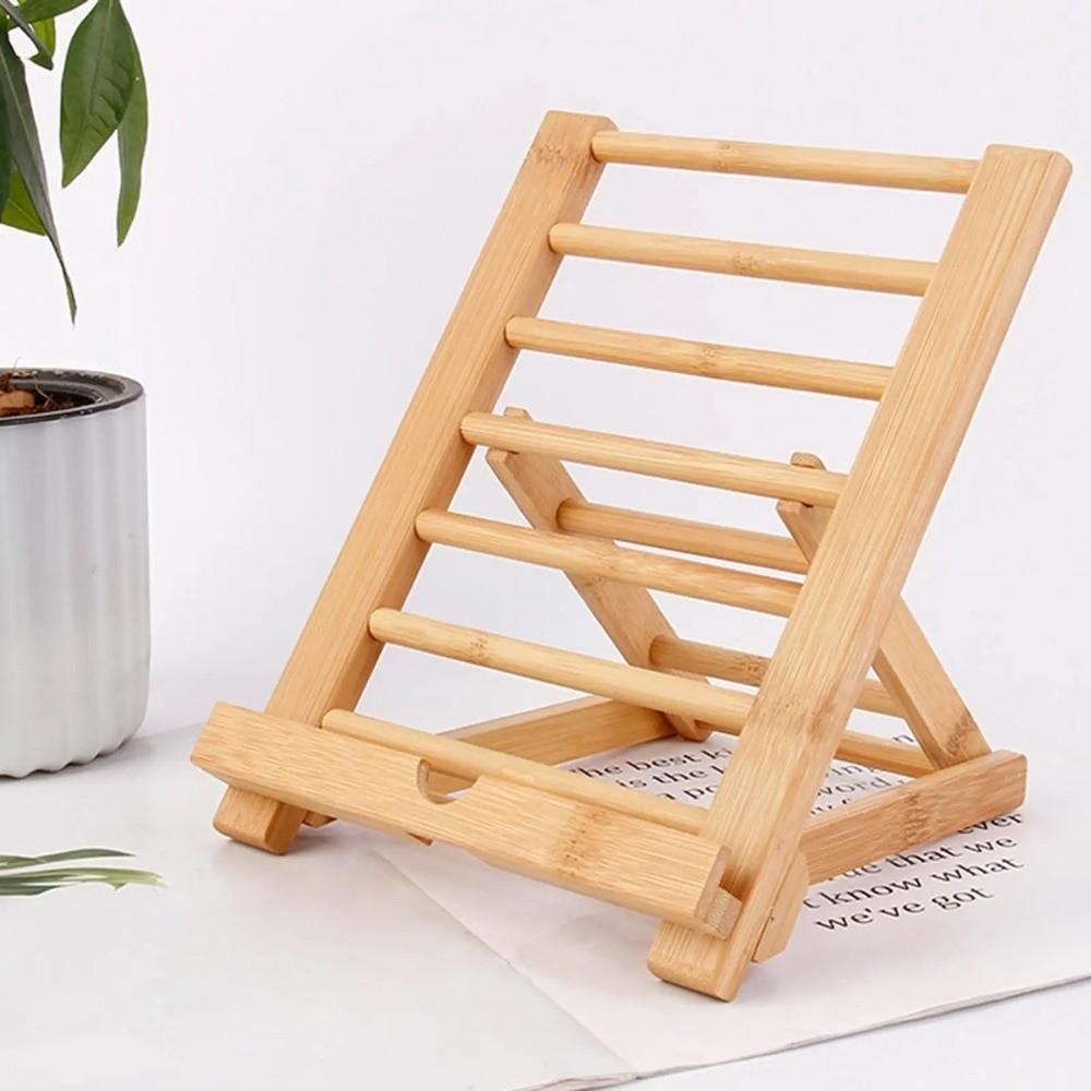 Sturdy Tablet Stand Holder Wooden Reading Rest Holder Kitchen Cookbook Stand  Cell Phone Stand