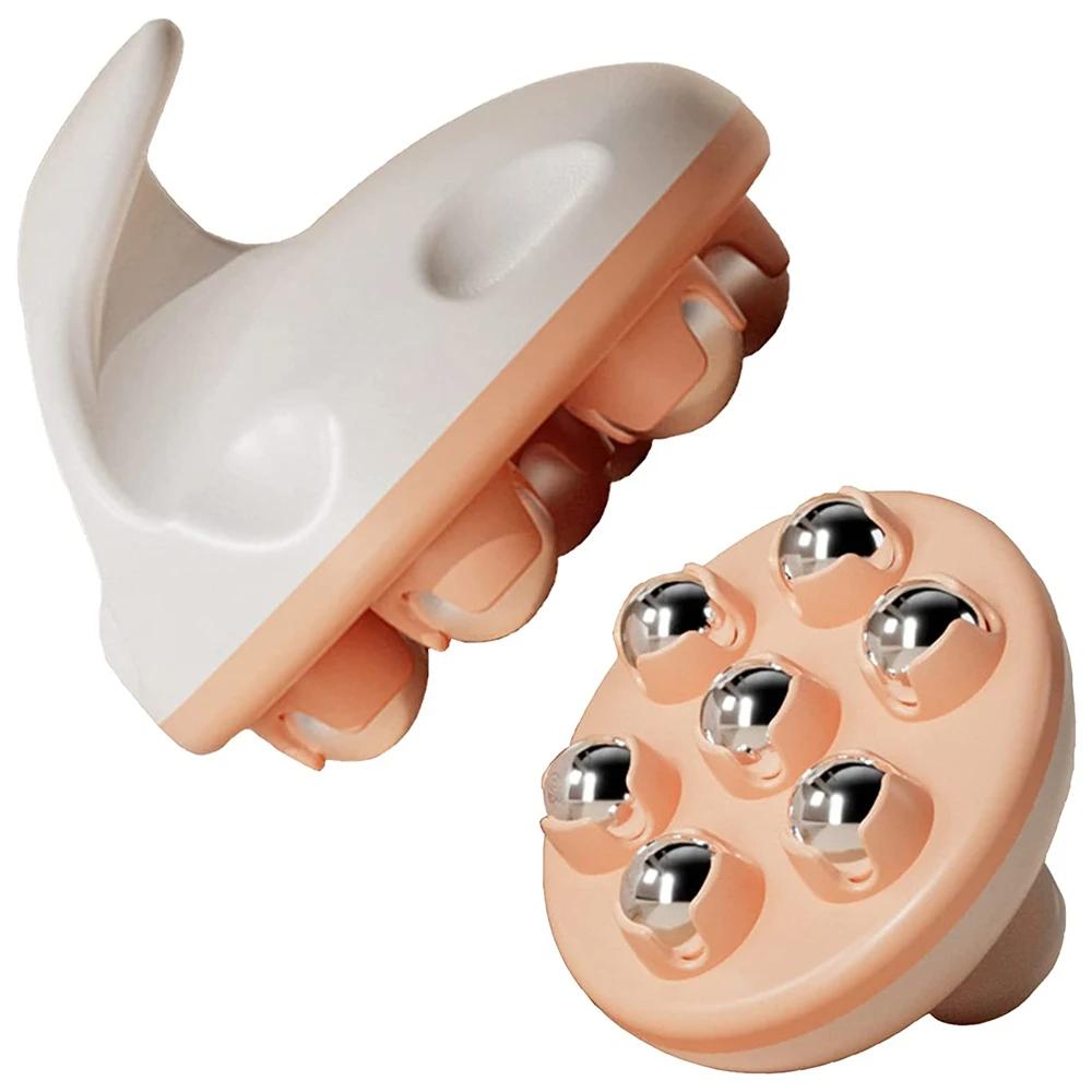 7 Bead Ball Hand Held Massager 360-degree Metal Roller Face Lifting Cellulite Massage Magnetic Beads Muscle Pain Relief Massage