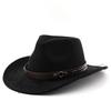 Suede Curled Brim Denim Hat for Men and Women - Ethnic Style Fedora Jazz Hat