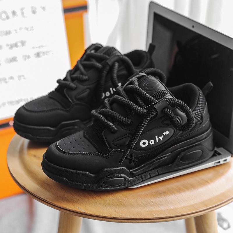 

Ретро хлебные туфли зима новые мужские туфли Гочао нишевый тренд кеды повседневные универсальные на толстой подошве увеличивающие рост туфли C209 45