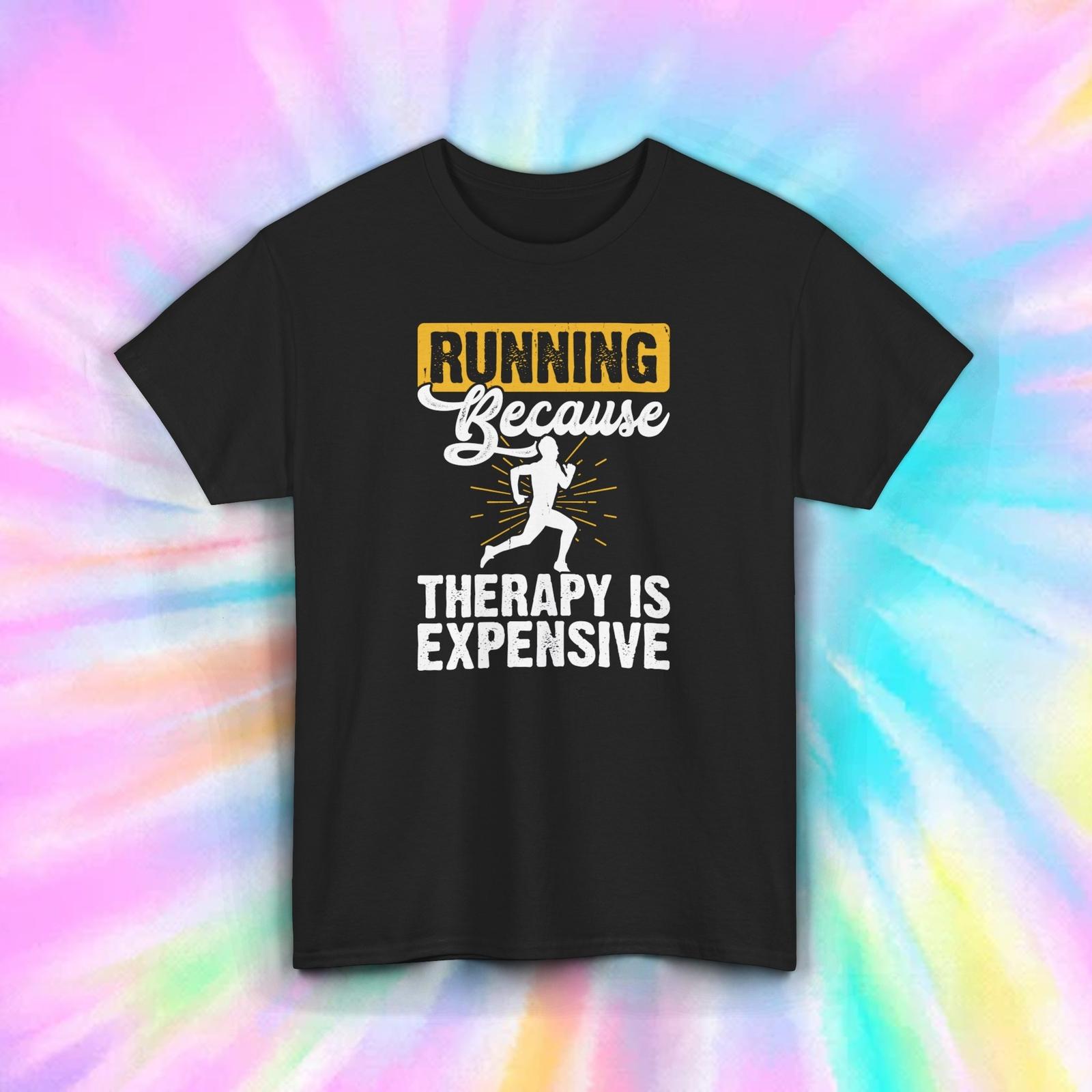 Running Therapy T-Shirt Mens Womens Tees Top | Funny Runner Quote Graphic Tee | S-5XL 4XL
