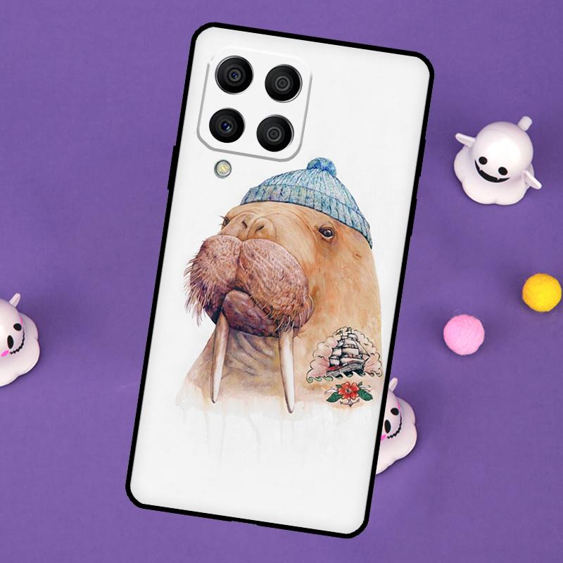Cute Walrus Cover For Samsung Galaxy M32 M52 M12 M13 M33 M23 M53 M15 M55 M31 M51 M14 M34 M54 M20 Case
