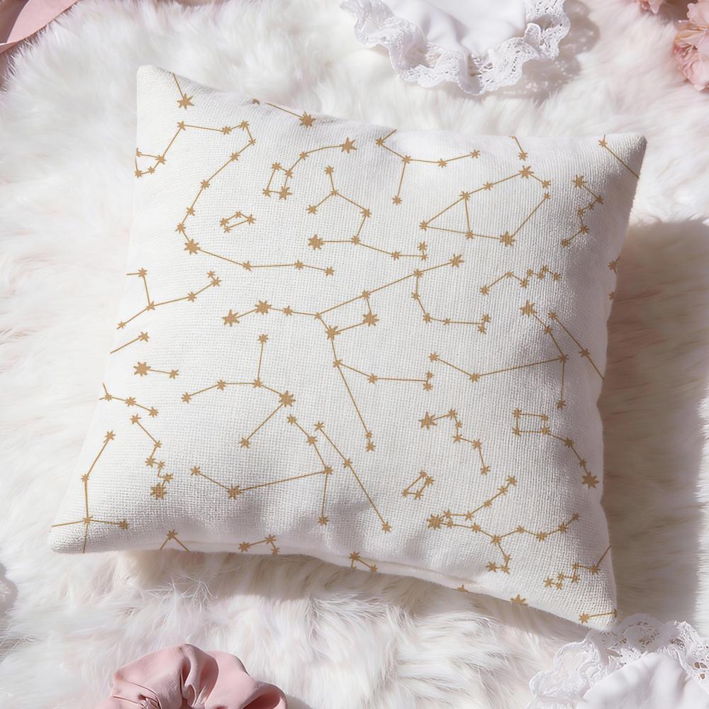 Constellation Pattern Cushion Cover Premium Comfort Reversible Pillow Cove Two in One Design for Any Room Car Interior