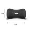 Car Suede Headrest Auto Logo Seat Neck Pillow Head Support For Jeep Grand Cherokee Wrangler JK Gladiator Compass Renegade Recon