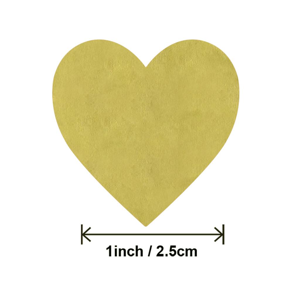 500pcs/roll Gold Heart Shaped Stickers Seal Labels Stickers Scrapbooking For Package And Wedding Decoration Stationery Sticker