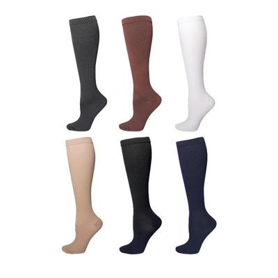 Calcetines de compresión de color liso para mujer, ideales para deportes y lactancia.