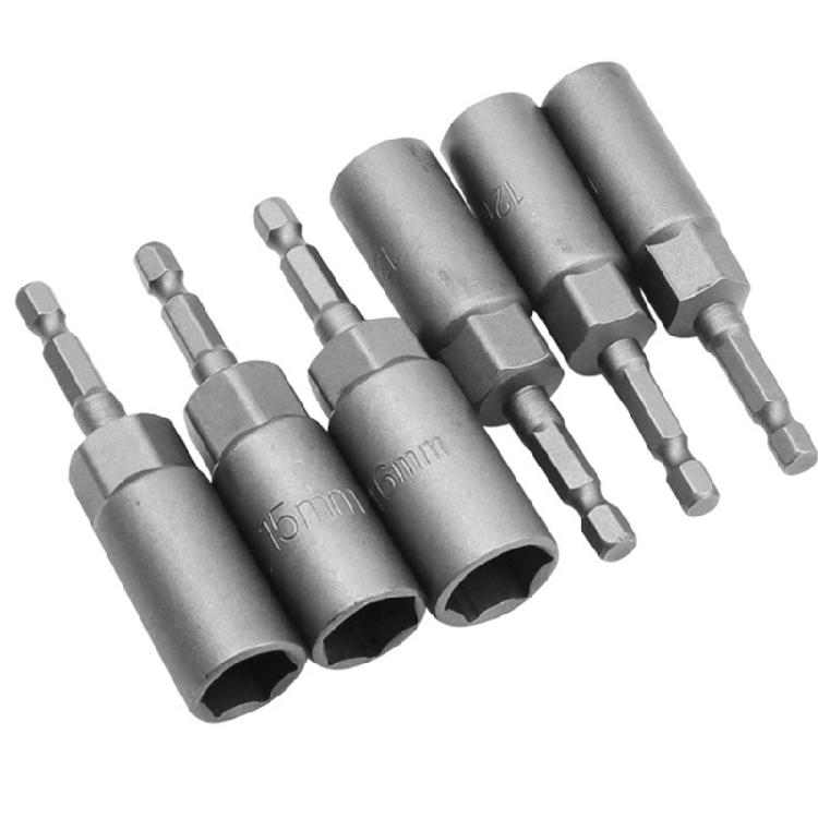Impact Socket Adapter 1/4Inch Nut Metric Socket Hex Socket Extension Screwdriver