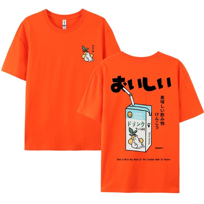 

Cute Japanese Cat Print Oversized T-shirt men Women Short Sleeve Loose Casual Tee Shirt Streetwear Tops Cotton Harajuku Clothing XL