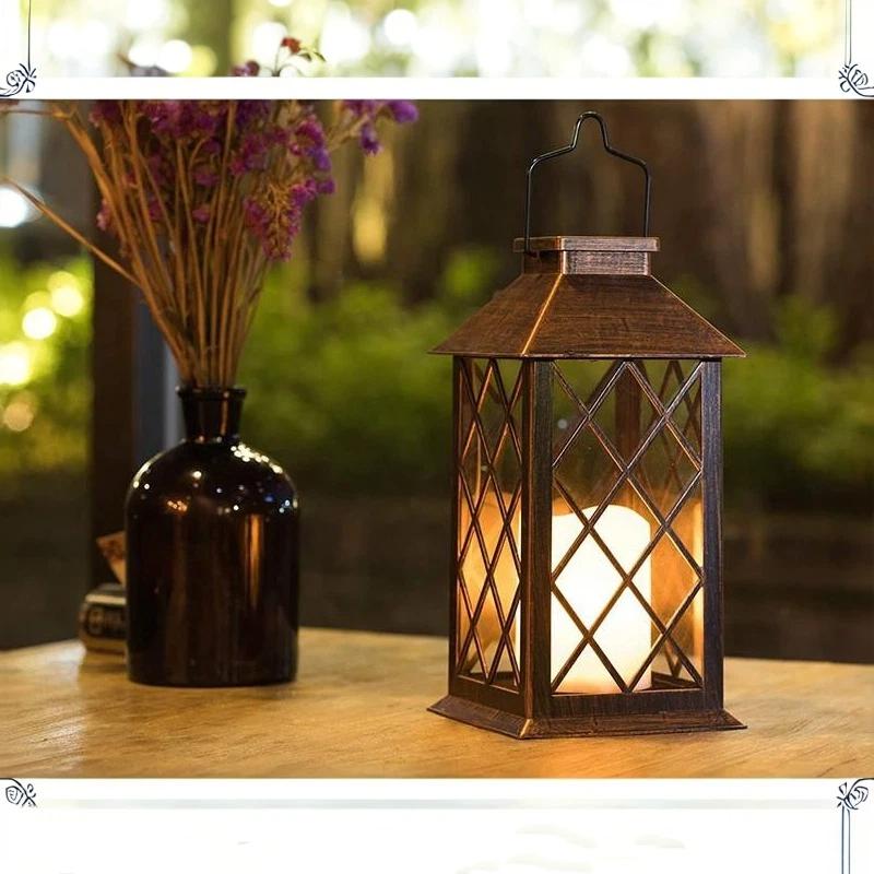 Solar Candle Light Lantern Lamp Waterproof Outdoor LED for Garden Patio Yard Holiday Festival Decor