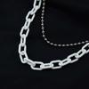 Plastic Men Acrylic Chains Women Pants Chains Double Layer Punk Style Waist Chains Plastic Belts