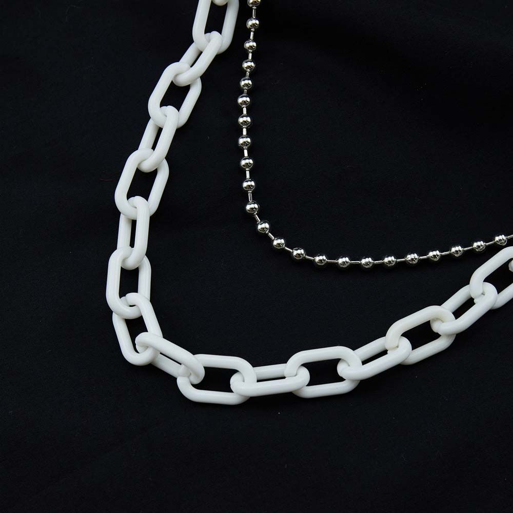 Plastic Men Acrylic Chains Women Pants Chains Double Layer Punk Style Waist Chains Plastic Belts