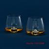 2 Pcs Vortex Whiskey Glass Denmark Old-fashioned Crystal Wine Glasses Swirl Eddy Rock Tumbler Cognac Brandy Snifters Liqueur Cup