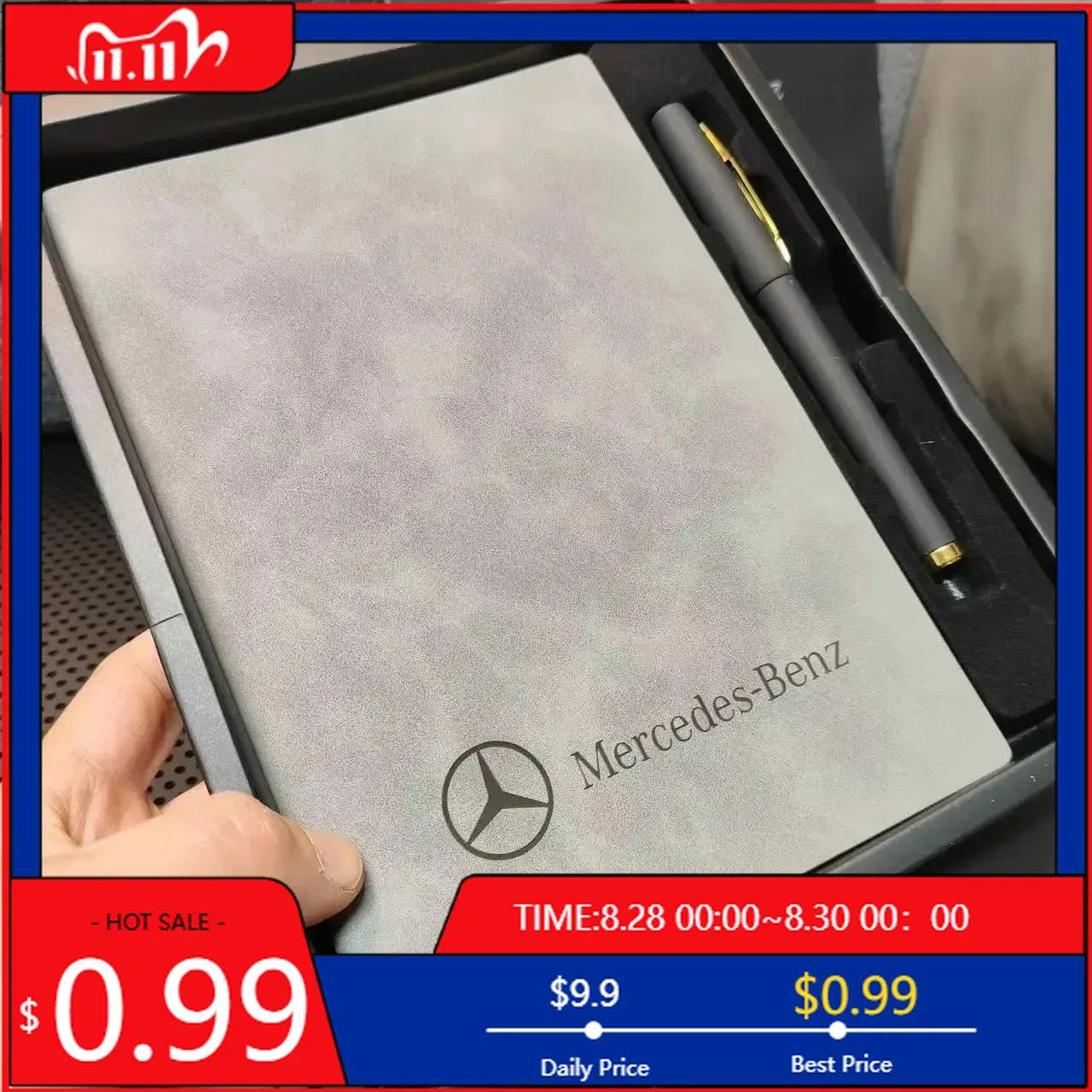 GLC GLB Retro Car Man Business Sign Pen A5 Notebook Women Gifts For Mercedes Benz AMG C E S GLE CLC Class W205 C300 W203 W206 W