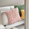 Imitation Rabbit Fur Cushion Cover - Plush Pineapple Pattern for Sofa or Bedroom