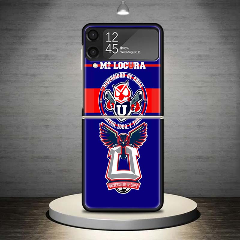 De Chile U-University Logo Phone Case For Samsung Galaxy Z Flip 7 6 5 4 3 5G Shockproof Cover Z Flip7 Flip6 ZFlip5 Flip3 Flip4 L