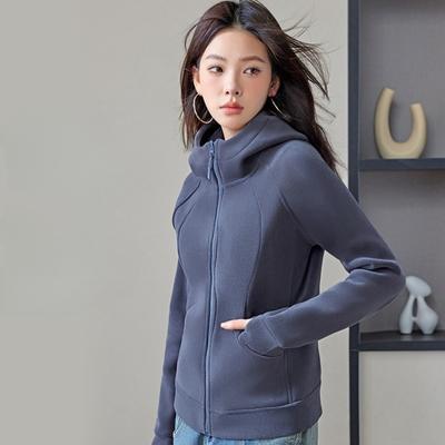 Autumn Winter Fashion Long Sleeve Women's Sportswear Slim Short Female Hooded Coat