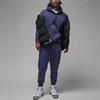 Jordan Logo Print Running Fitness Fleece-Lined Thick Lace-Up Knit Sports Pants Men Bottoms Purple FD7346-502