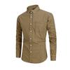 Men's Large-sized Checked Long-sleeved Shirt, Digital Printed Lapel Light Button Shirt For Men