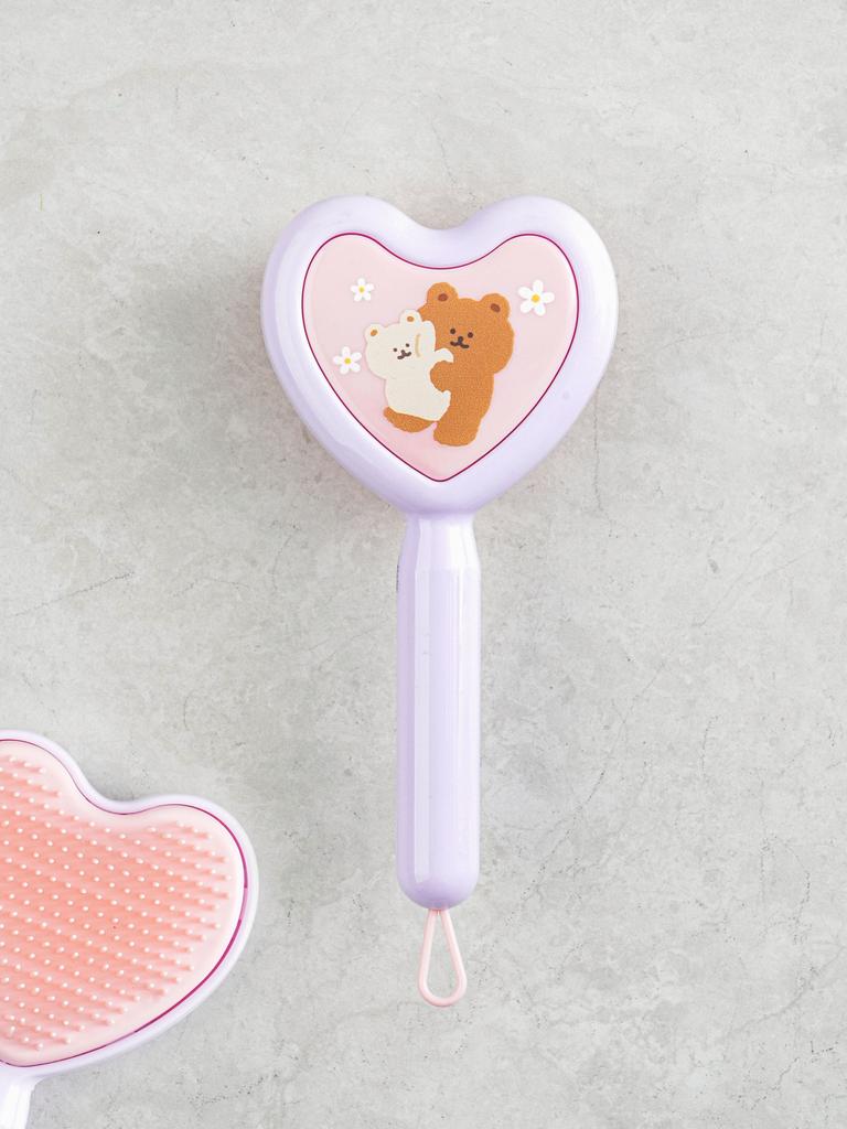 Cute Heart Shape Hair Brush for Detangling & Styling