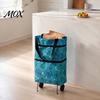 Durable Shopping Trolley for Commuting Foldable Bag with Wheels, Lightweight Portable Large Capacity Grocery Space Saving Travel Luggage Cart