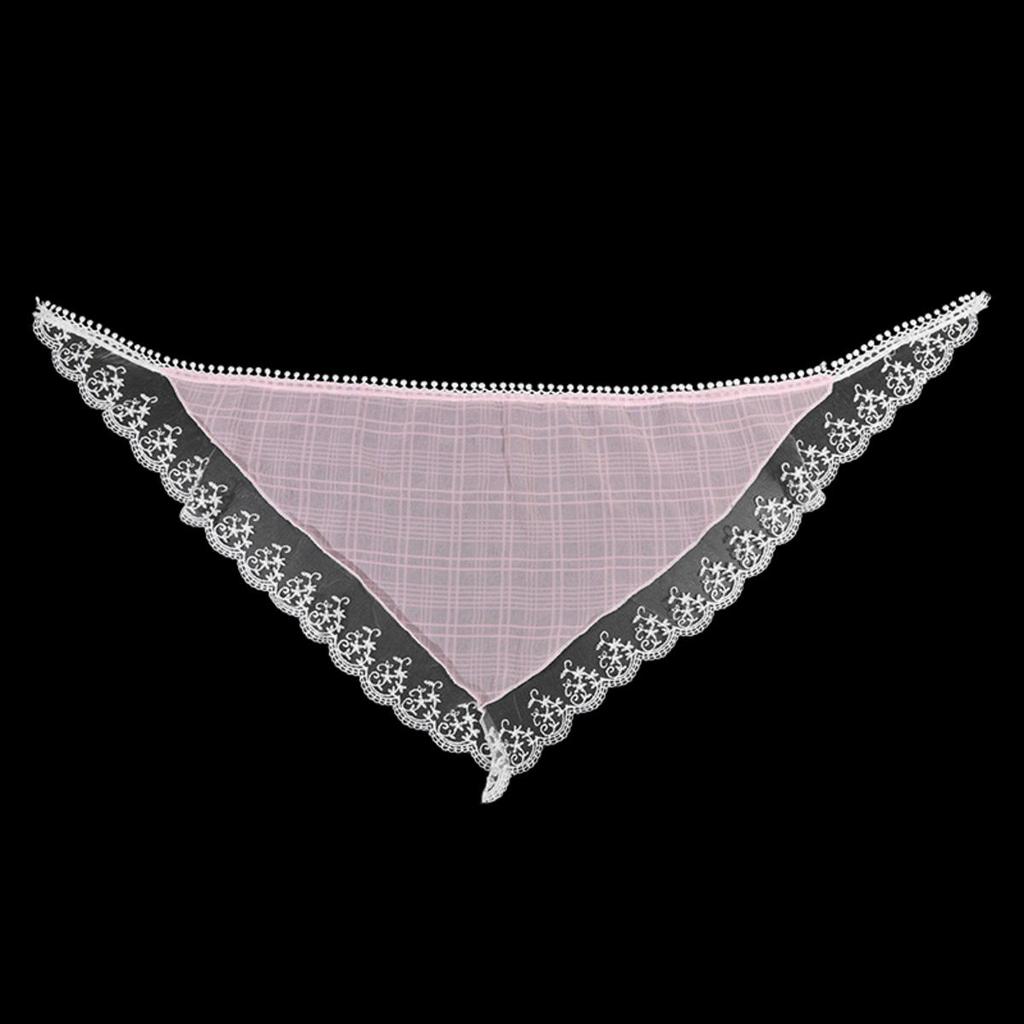 Double-use Triangle Headscarf Lace Trim Hair Scarf Early Spring Butt Curtain Small Apron A-Line Half Skirt Fashion Ins Style Stacked Short Skirts