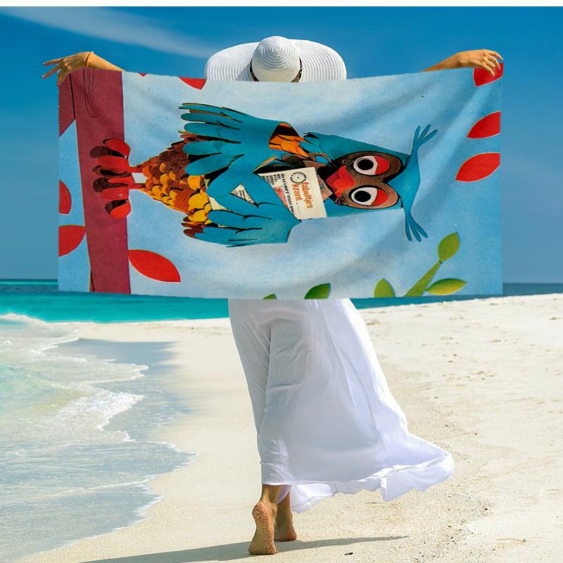 Ultra-Soft Beach Towel with de fabeltjeskrant Theme,Ideal for Pool - Camping, Diving - Perfect Travel Essential, Vibrant Beach Towel.