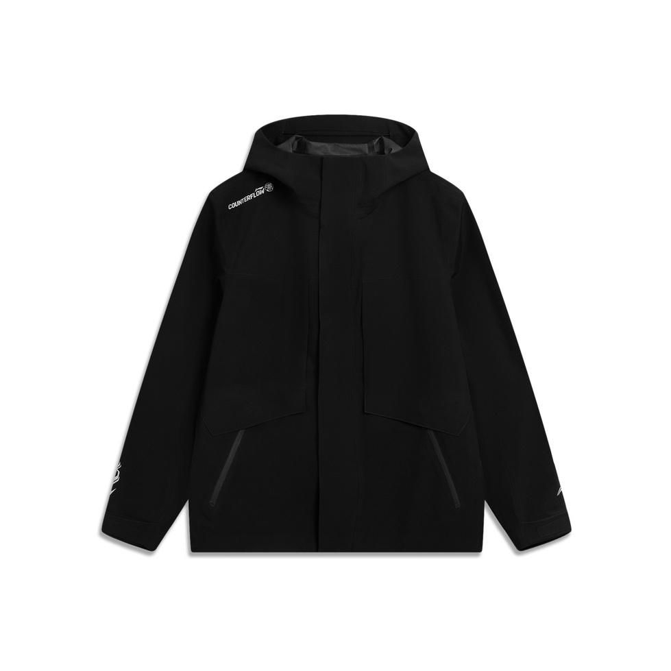 

Li Ning Outdoor CF Suo Wan Long Jia Повседневная толстовка с капюшоном свободного кроя с принтом букв, ветрозащитная, теплая, водоотталкивающая куртка унисекс AEMV059-3 S