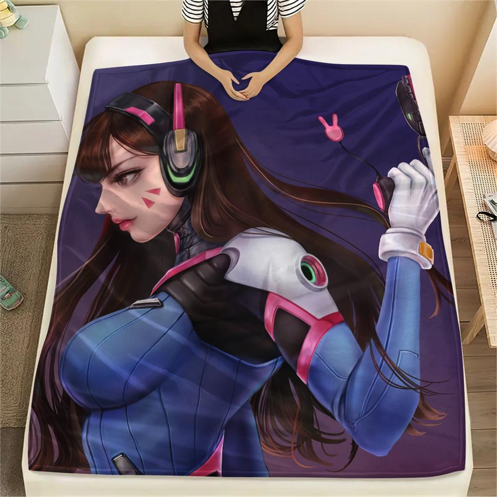 D.Va  Print Flannel Blanket, High quality Comfortable for All Seasons, Home Decor, Warmth and Comfort