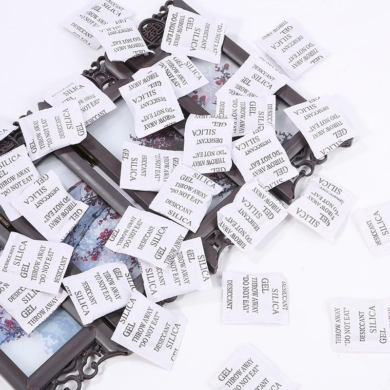 50-500 Packs Non-Toxic Silica Gel Desiccant Damp High Efficiency Moisture Absorption For Home Absorber Bag Clothes Food Storage