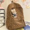 Spring new Korean ins sweet wind bow girl heart travel backpack high value middle school student backpack