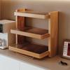 Solid Wood Table Shelf, Countertop Cup Storage Rack, Trapezoidal Acrylic Water Cup Rack, Coffee Cup Sorting and Storage