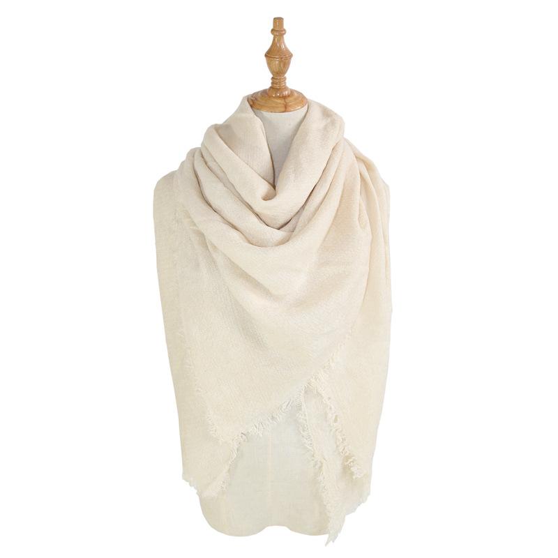 140cm Square Soft Women Scarf Solid Color Winter Warm Shawl Hijabs Blanket Wrap Pashmina Neckerchief Echarpe Bufanda Scarves
