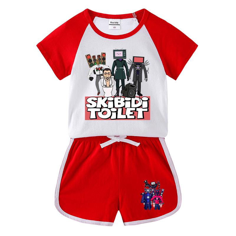 2026 Kids' Summer Clothing Set: Boys & Girls Short Sleeve T-shirt and Shorts, Casual Sports Two-Piece.