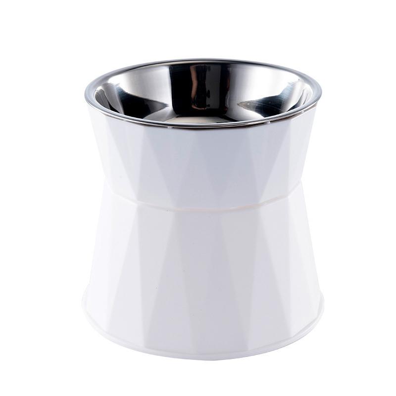Sklisikker Kollisjon Høydejustert Katt Hundeskål Hevet Rustfritt Stål Kattefôrskåler Beskytt Nakke Valp Katt Fôringsutstyr