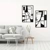 Abstract Metal Wall Art - Easy to Install Hanging Geometric, Lines, Shapes, Artistic, Bedroom, Blacksmith, Handcrafted