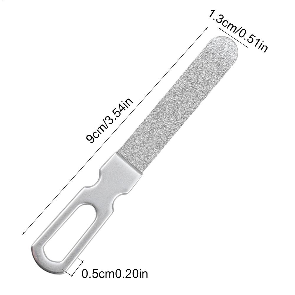 Stainless Steel Manicure Tool Diamond Grit Nail File Double Sided Manicure Grinding Buffer Tool for Finger Toe Nails tools