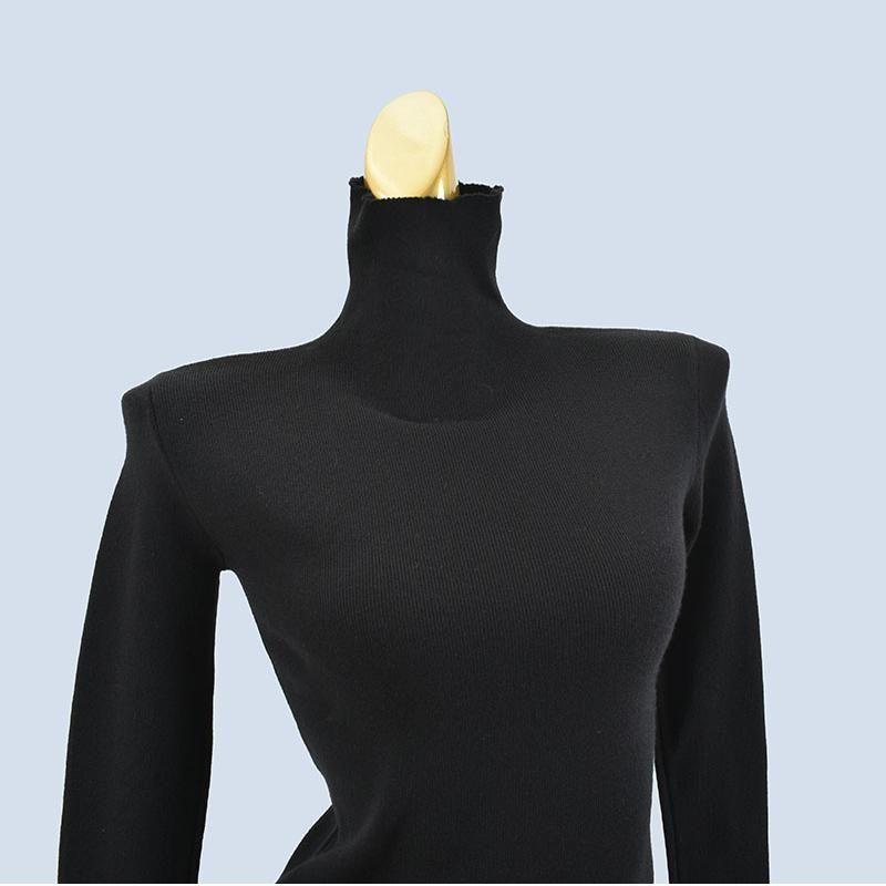 Soft Glutinous Pullover Bottoming Shirt Sweater Women's Autumn and Winter Retro Minimalist Slim Fit Inner Wear Long Sleeves Turtleneck Knitting Tops