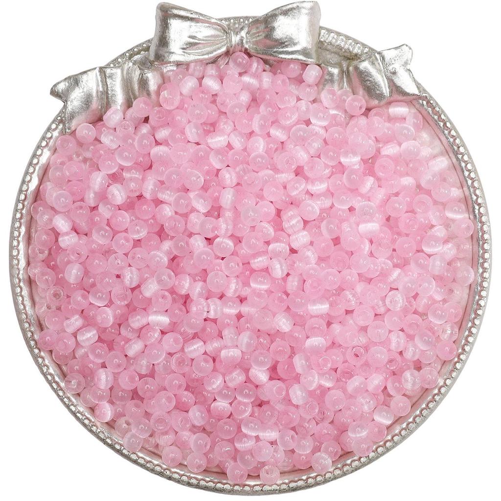 4mm High-Quality Glass Cat's Eye Seed Beads for Handmade DIY Jewelry and Accessories.