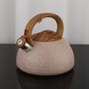 3L Whistling Kettle Wooden Handle Boiling Coffee Pot Durable Gas Induction Cooker Kettle  Kitchen
