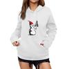 Women's Winter Christmas Printed Pullover Hooded Sweatshirt Fleece Long Sleeve Sweatshirt