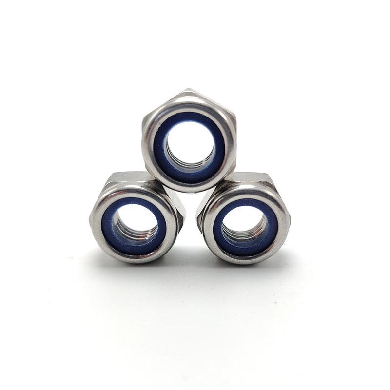 316 Stainless Steel Nylon Insert Lock Nut, DIN985, M2.5-M30, Prevailing Torque