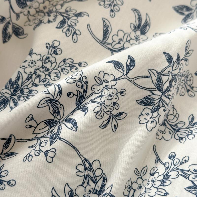Luxurious 100% Cotton Floral Bedding Set Duvet Cover Set - Ultra Soft Breathable, 1 Duvet Cover 2 Pillowcases,Single/Double/King